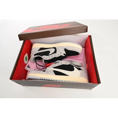 Travis Scott x Air Jordan 1 Low White Grey Low Gang reps,DM7866-010, Replica Shoes 02