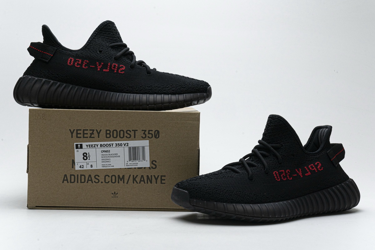 Adidas Yeezy Boost 350 V2 Black/Red Real Boost reps,CP9652, Replica Shoes