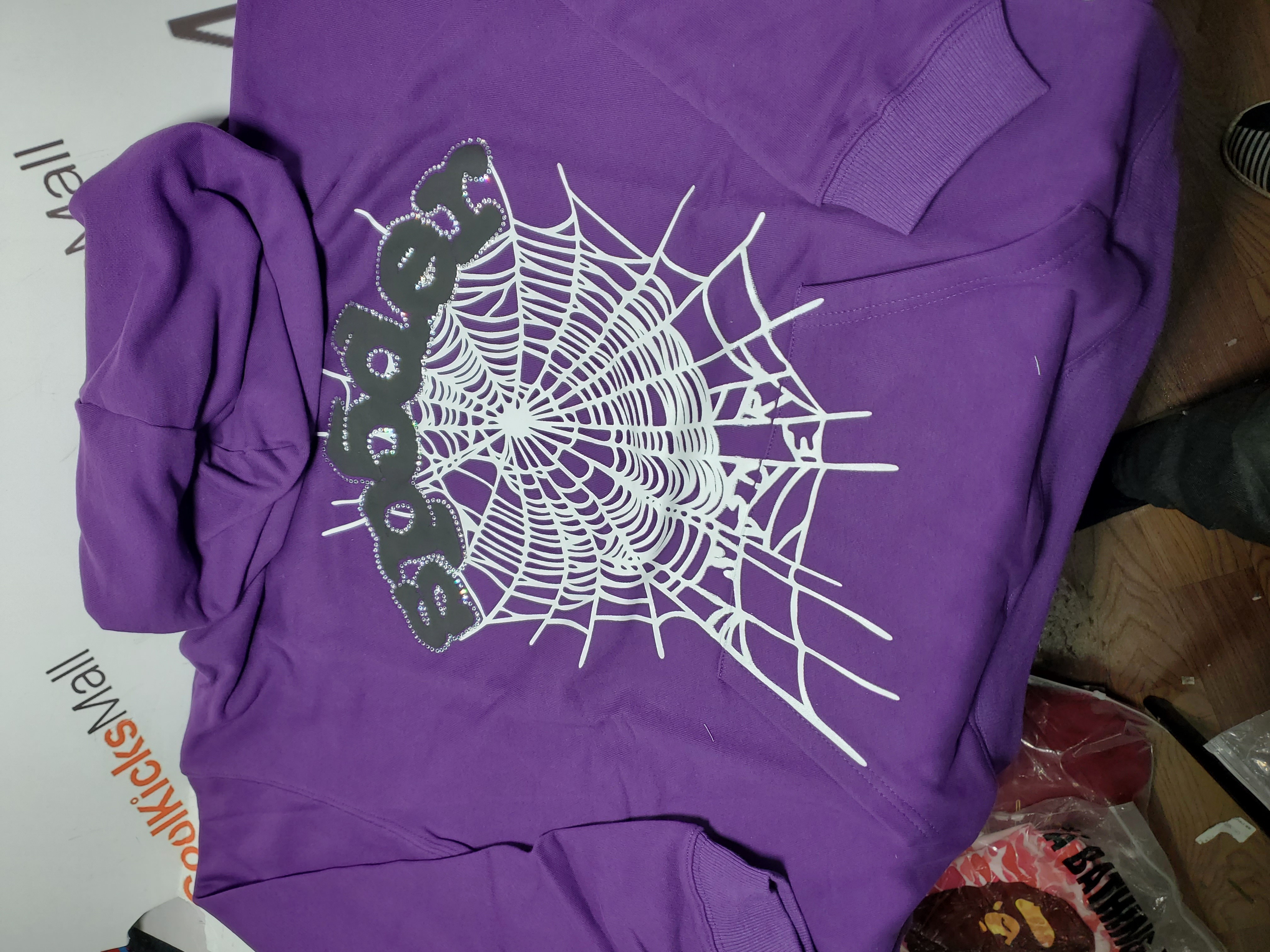 Sp5der Web Purple Hoodie