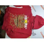 Sp5der Logo Maroon Hoodie