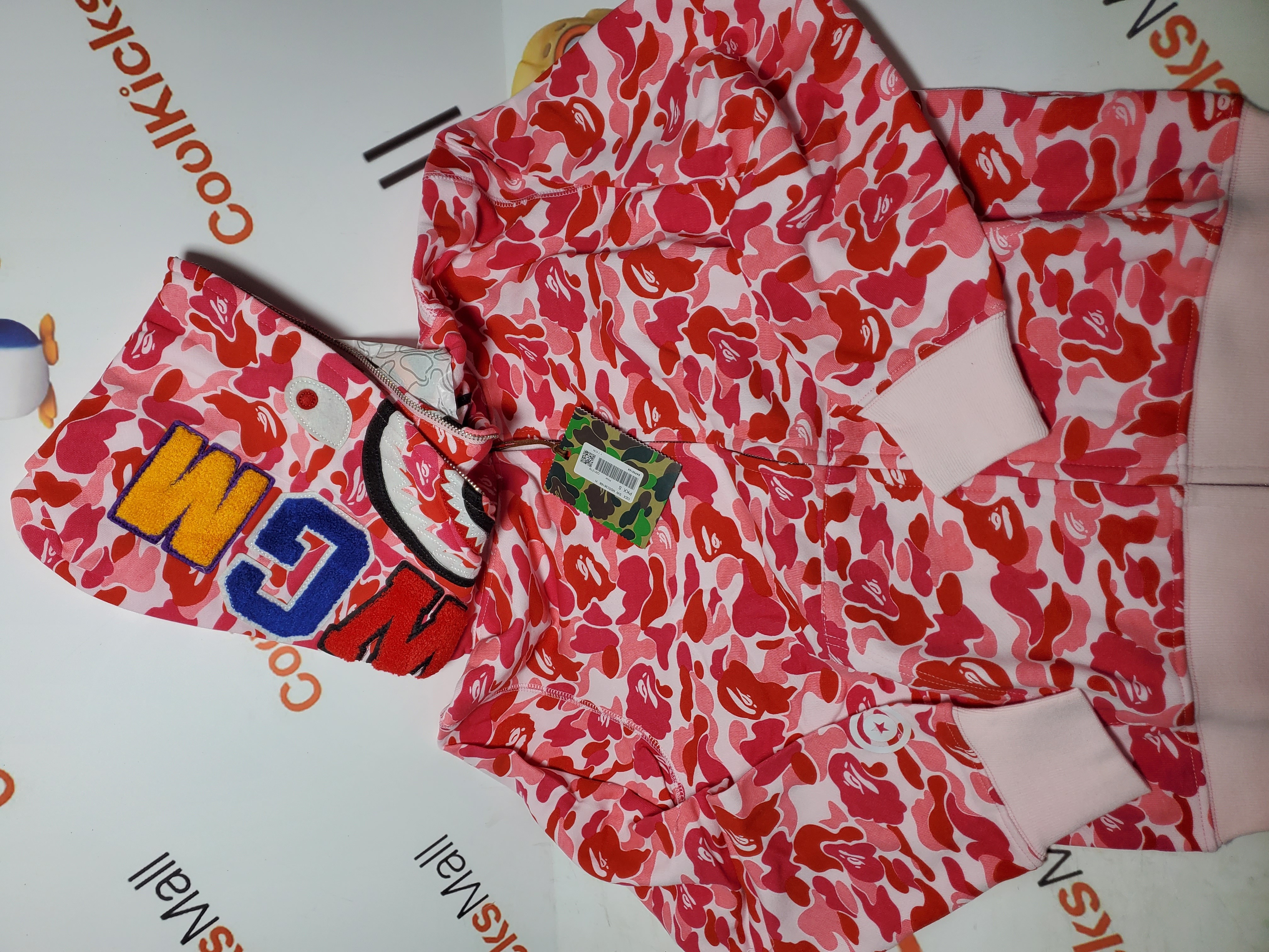 BAPE ABC Camo Shark Full Zip Hoodie Pink