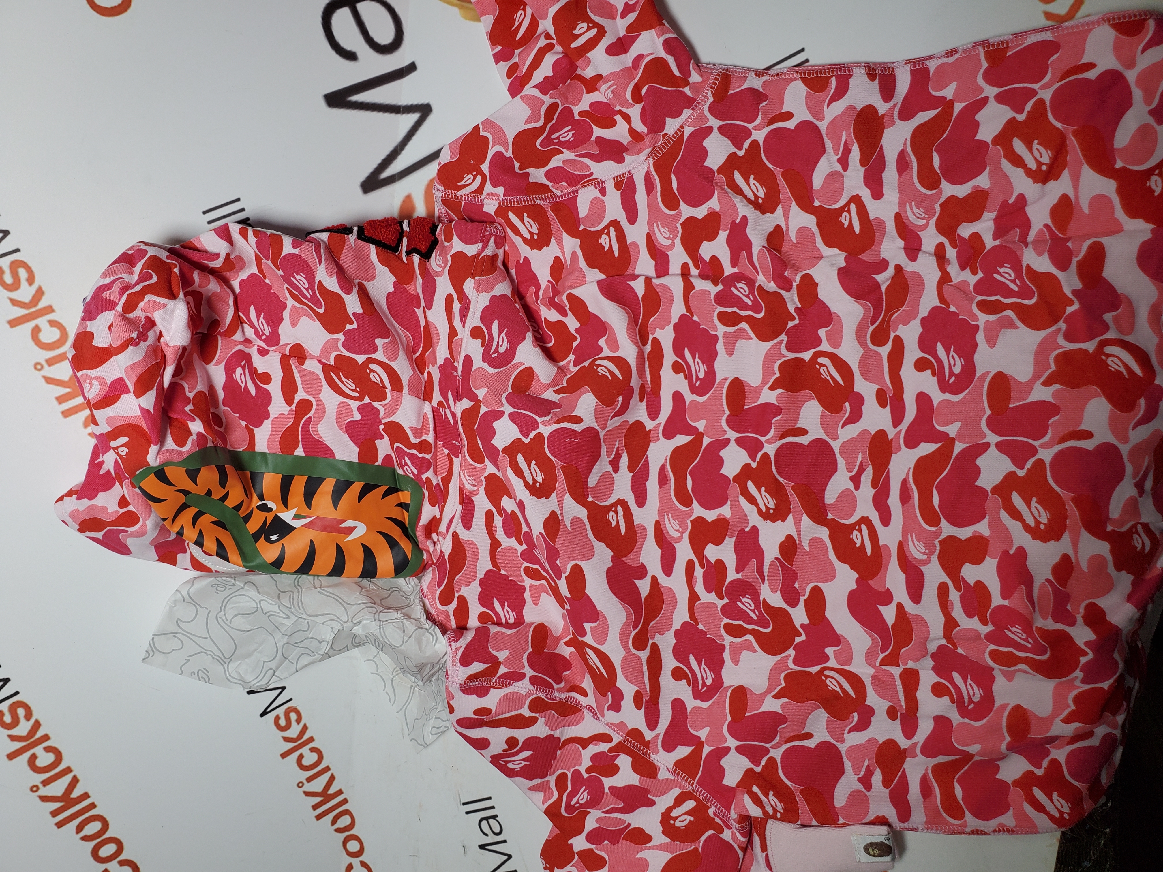 BAPE ABC Camo Shark Full Zip Hoodie Pink