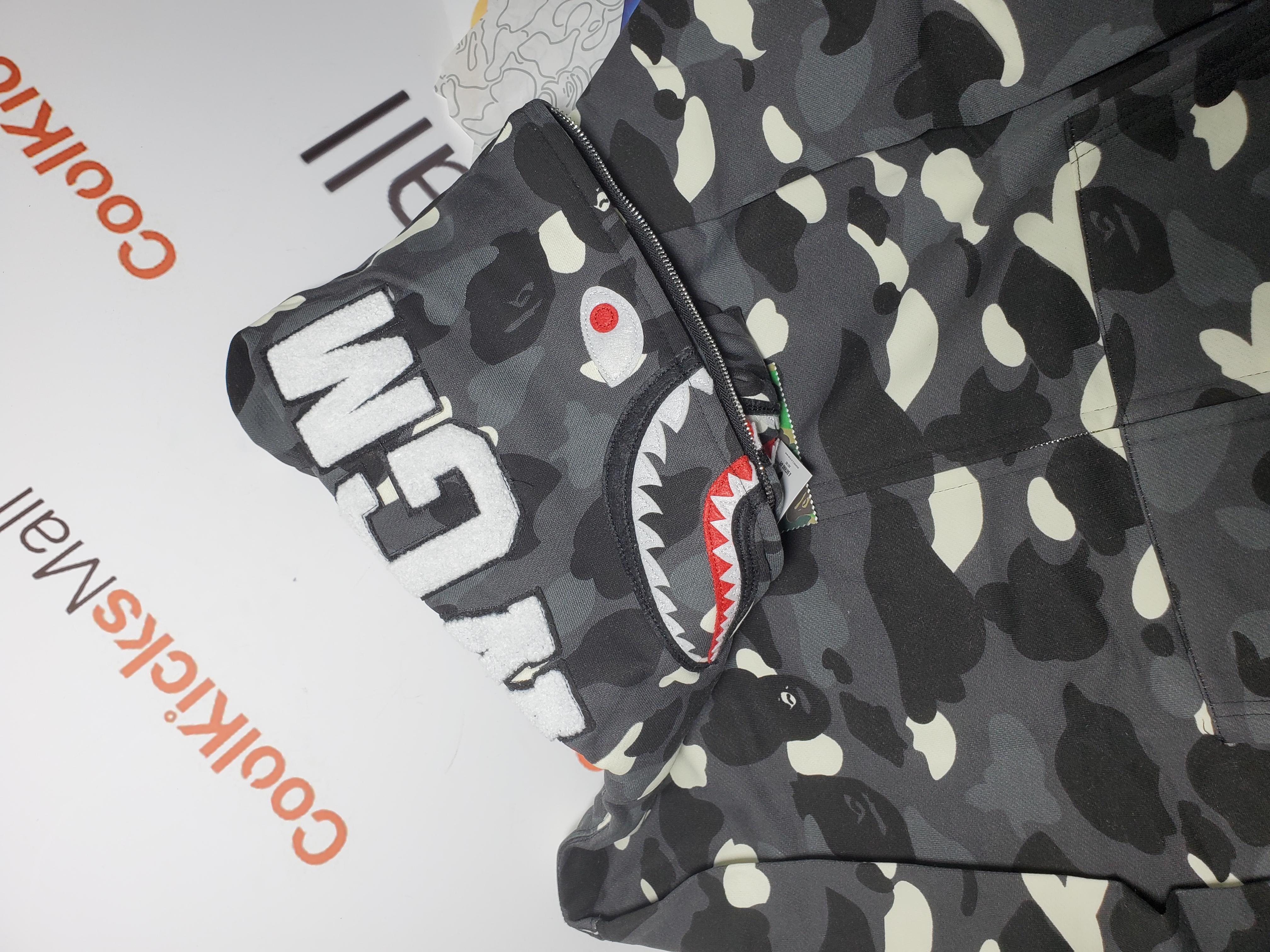 BAPE Color Camo Shark Full Zip Hoodie Black