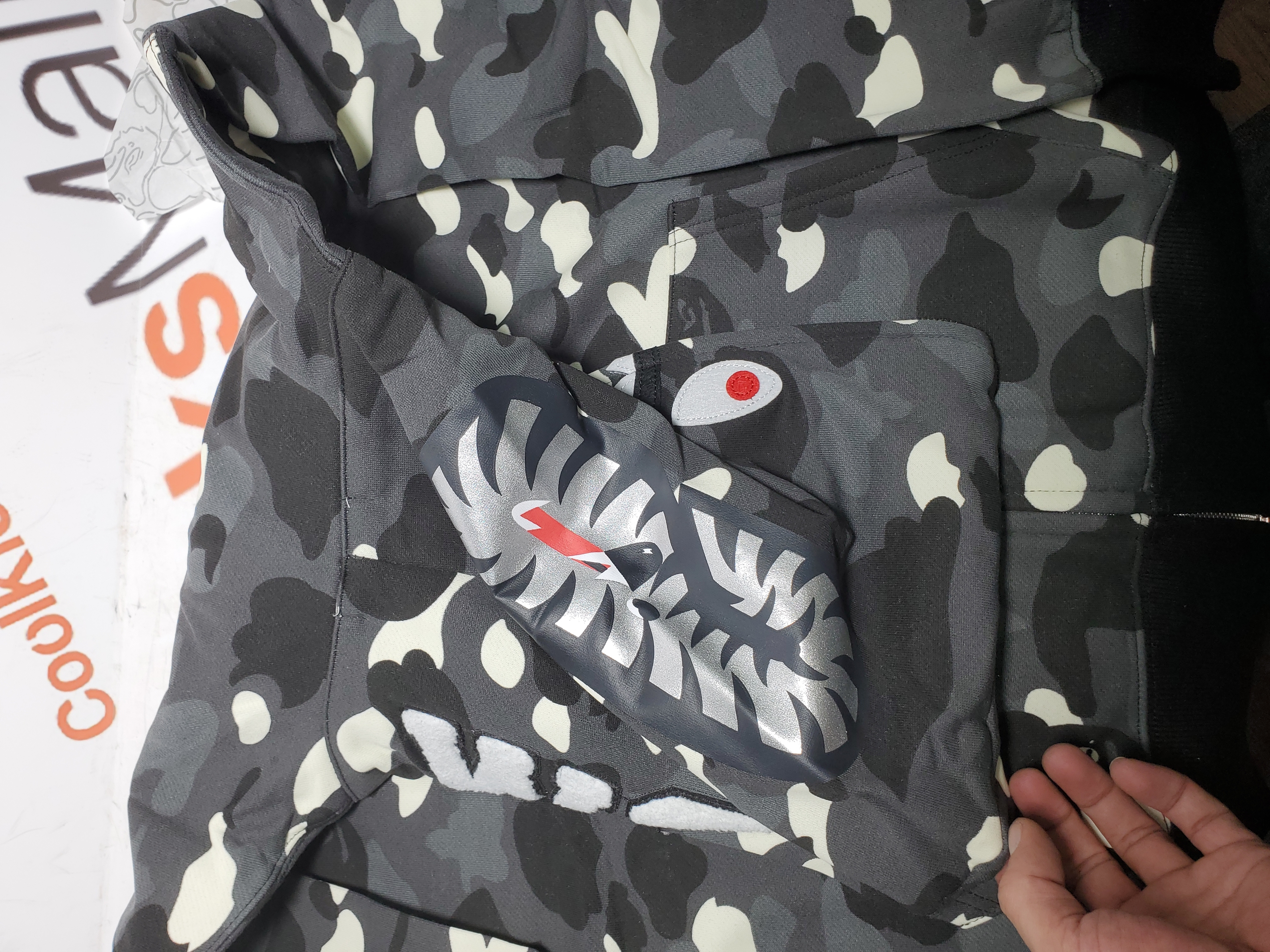 BAPE Color Camo Shark Full Zip Hoodie Black
