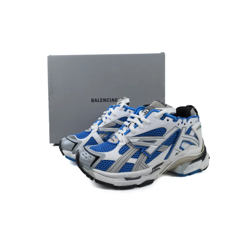Balenciaga Runner White Blue 677403W3RB34912, Replica Shoes