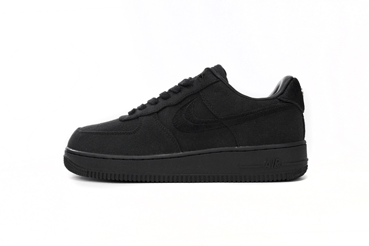 Air Force 1 Low Stussy Black Replica, CZ9084-001