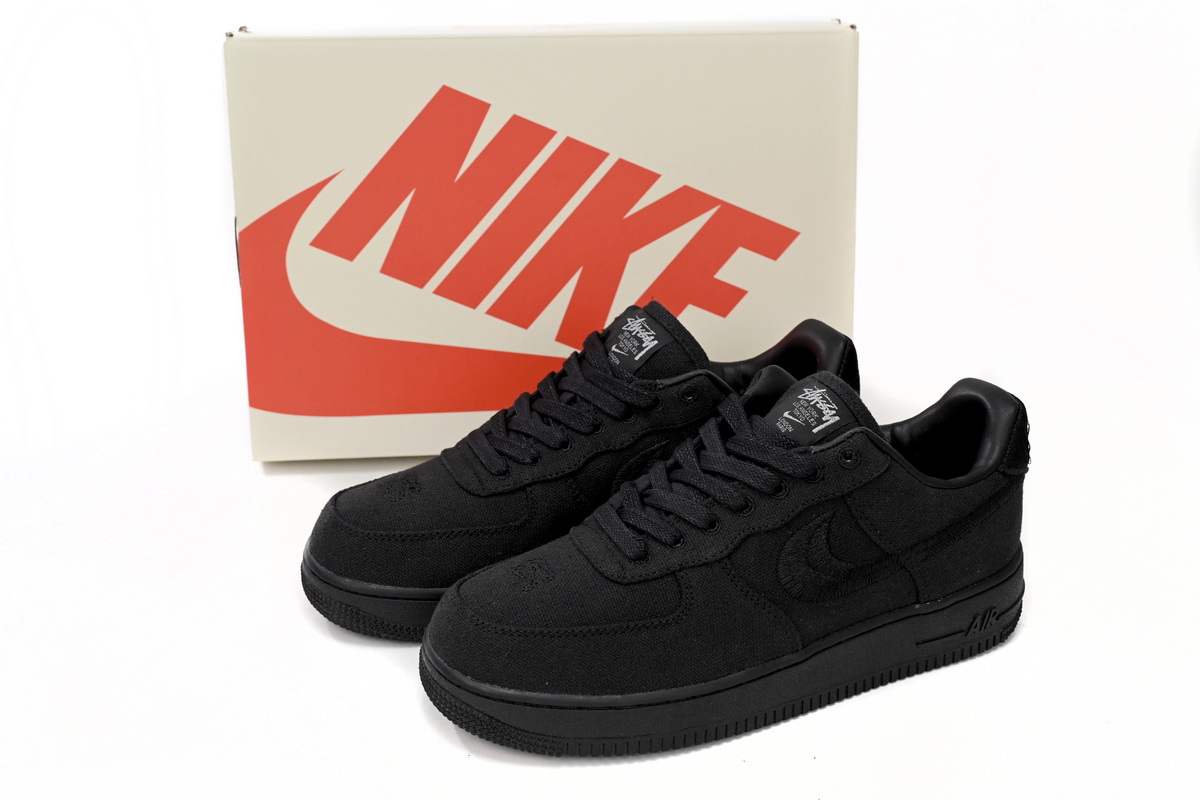 Air Force 1 Low Stussy Black Replica, CZ9084-001