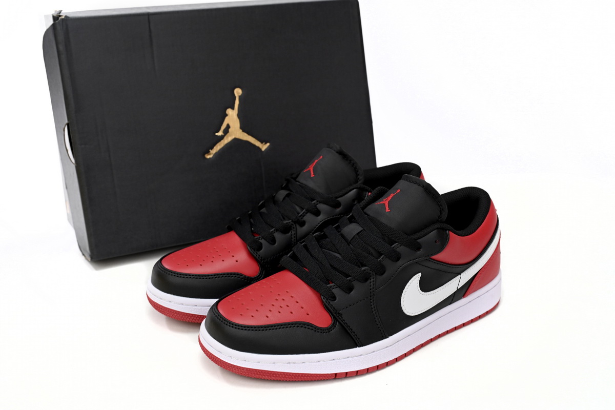 Jordan 1 Low Alternate Bred Toe Replica, 553558-066, Replica Shoes