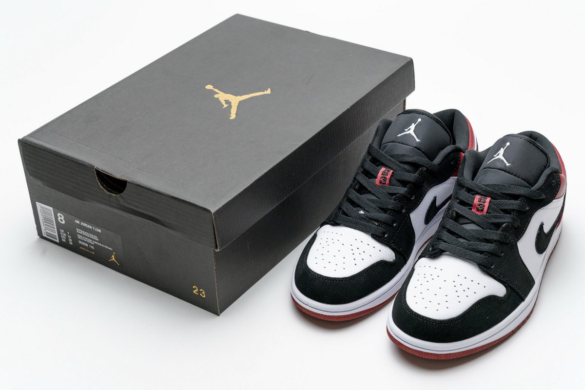 Jordan 1 Low Black Toe Replica, 553560-116, Replica Shoes