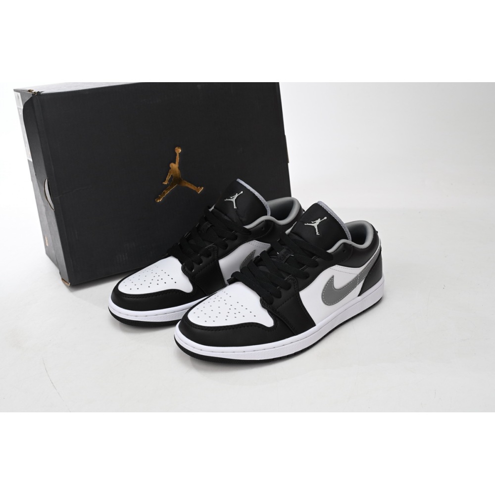 Jordan 1 Low Black White Grey Replica, 553558-040, Replica Shoes