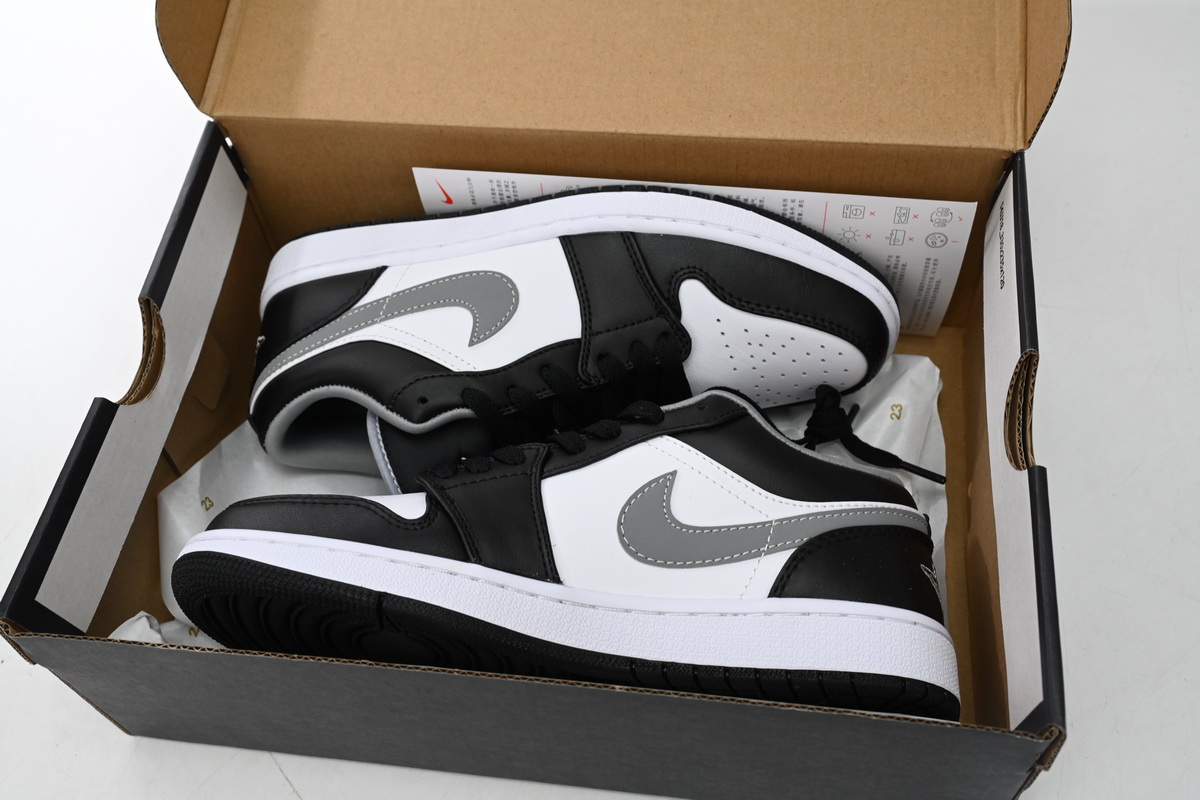 Jordan 1 Low Black White Grey Replica, 553558-040, Replica Shoes