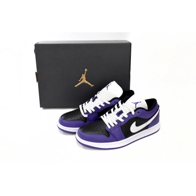 Jordan 1 Low Court Purple Black Replica, 553558-501, Replica Shoes 02