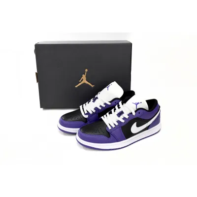 Jordan 1 Low Court Purple Black Replica, 553558-501 02