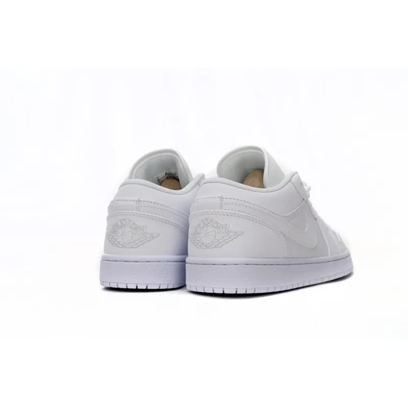 Jordan 1 Low Triple White Replica, 553558-111, Replica Shoes