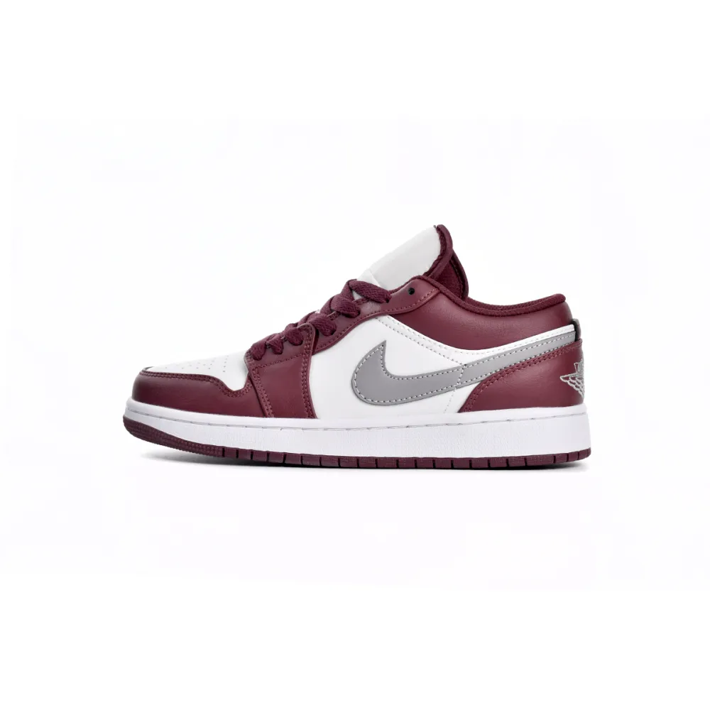 Jordan 1 Low White Bordeaux Replica, 553558-615