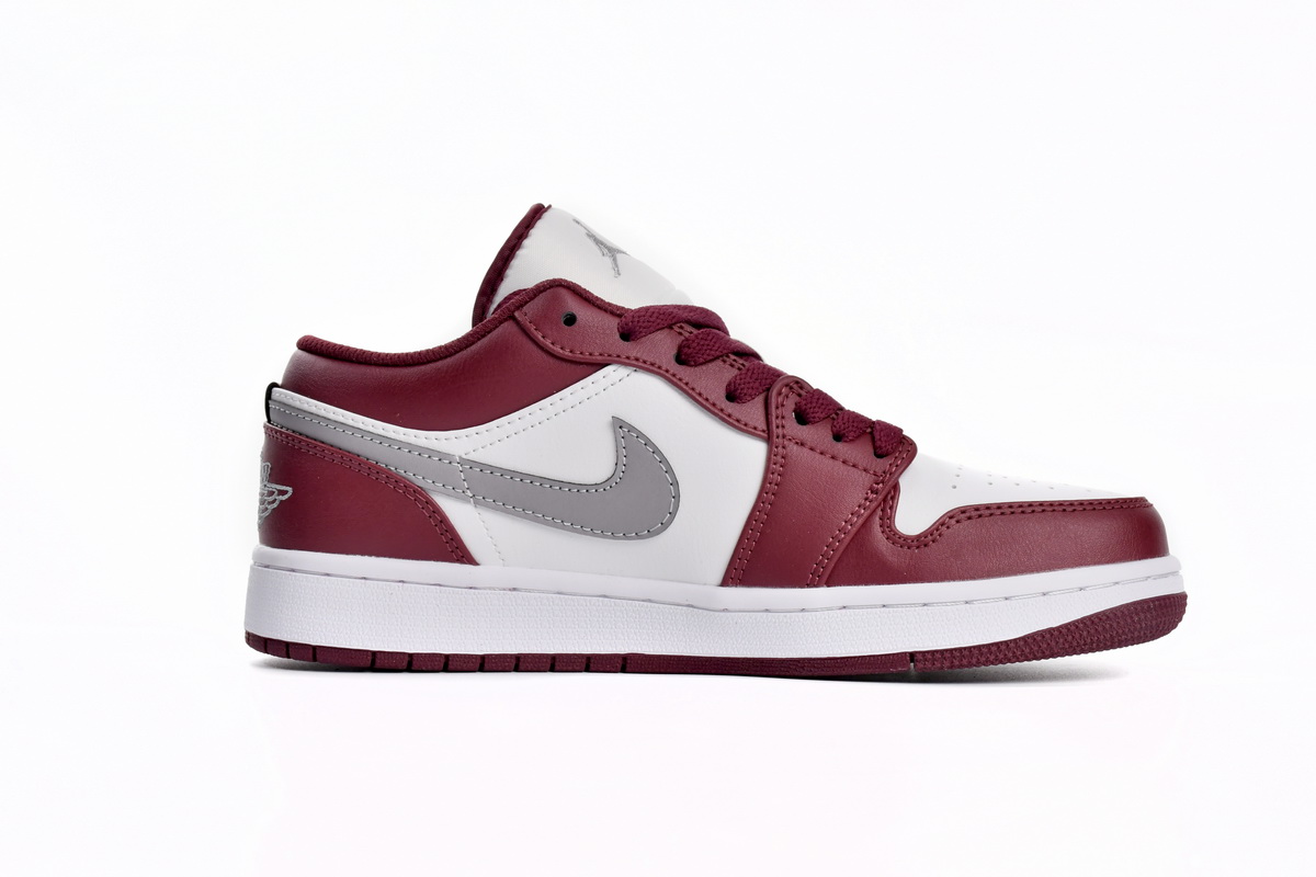 Jordan 1 Low White Bordeaux Replica, 553558-615, Replica Shoes
