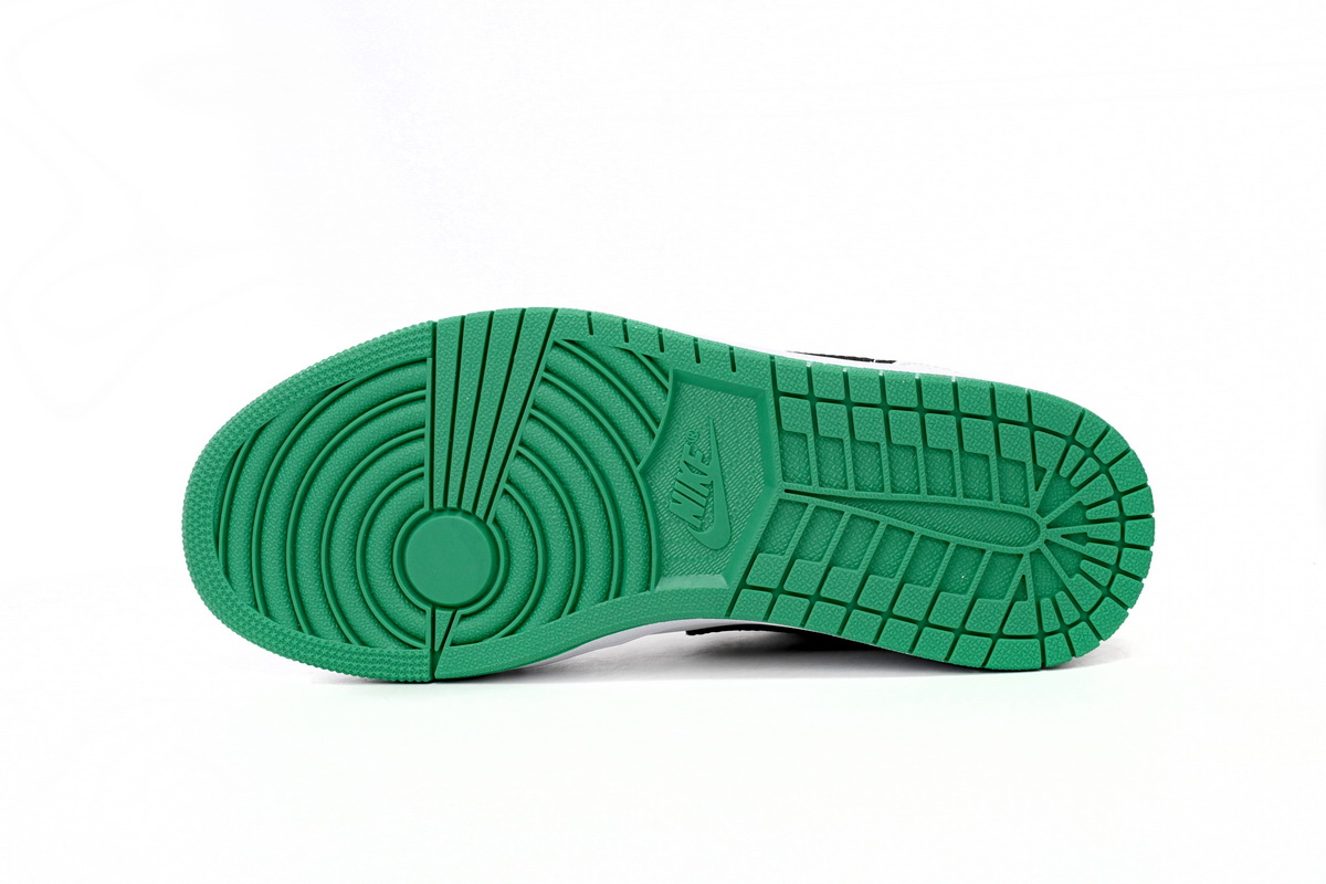 Jordan 1 Low White Lucky Green Tumbled Leather Replica, 553560-129, Replica Shoes