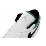 Jordan 1 Low White Lucky Green Tumbled Leather Replica, 553560-129, Replica Shoes