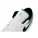 Jordan 1 Low White Lucky Green Tumbled Leather Replica, 553560-129