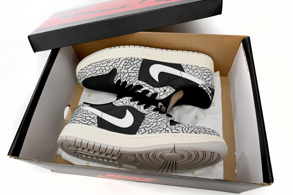 Jordan 1 Retro Low OG Black Cement Replica, CZ0858-001, Replica Shoes