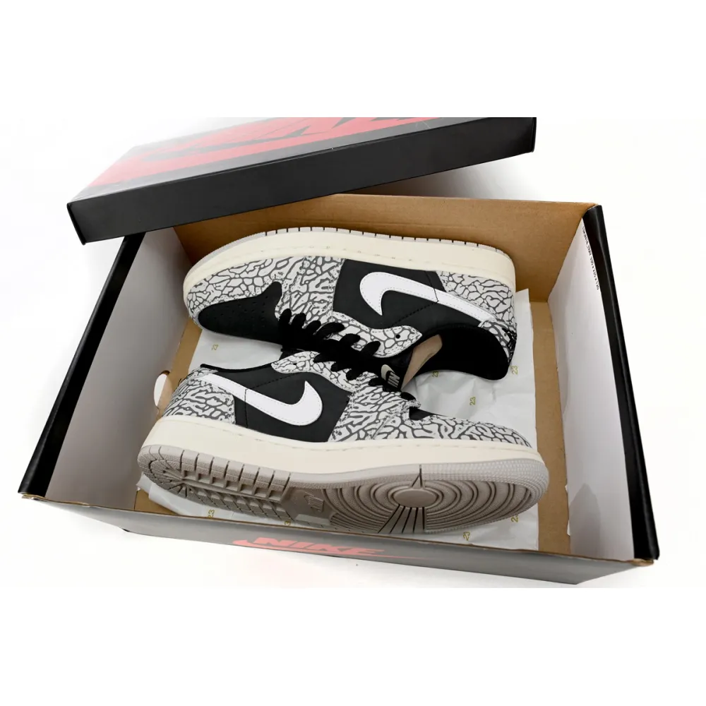 Jordan 1 Retro Low OG Black Cement Replica, CZ0858-001