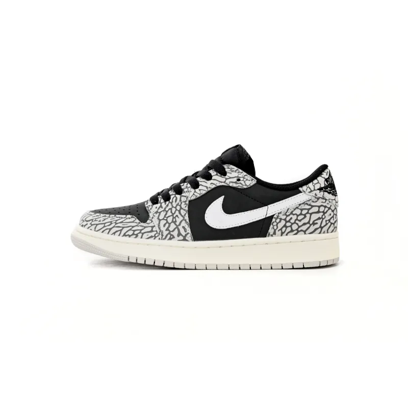 Jordan 1 Retro Low OG Black Cement Replica, CZ0858-001