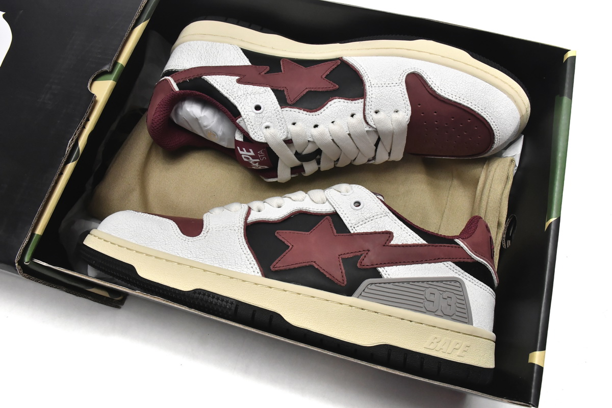 A Bathing Ape Bape SK8 Sta Vintage White Red Replica, 1I20-291-020