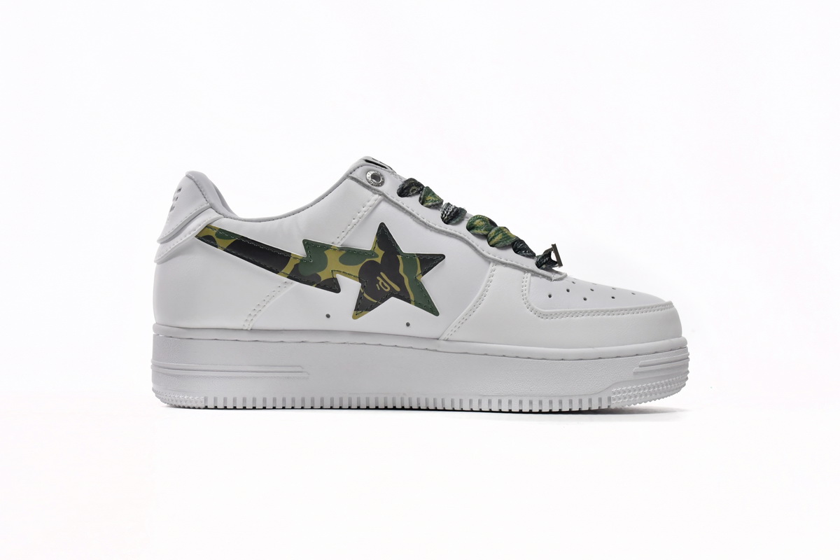 A Bathing Ape Bape Sta Low White Green Camouflage Replica,1H20-191-045