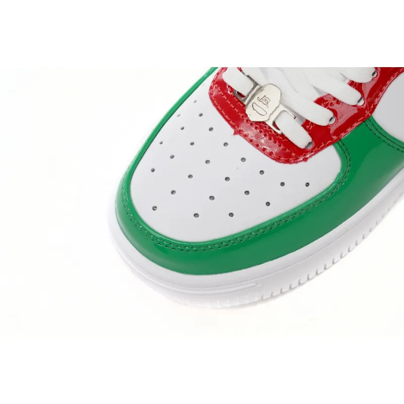 Bathing Ape Bape Sta Low Red, white, and Green Replica, 1180-191-004