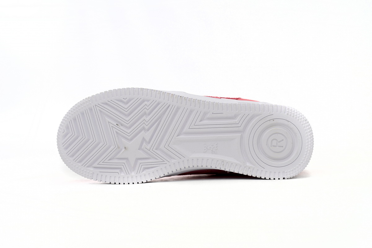 A Bathing Ape Bape Sta Low Pink Paint Leather Replica, 1H2-019-1046