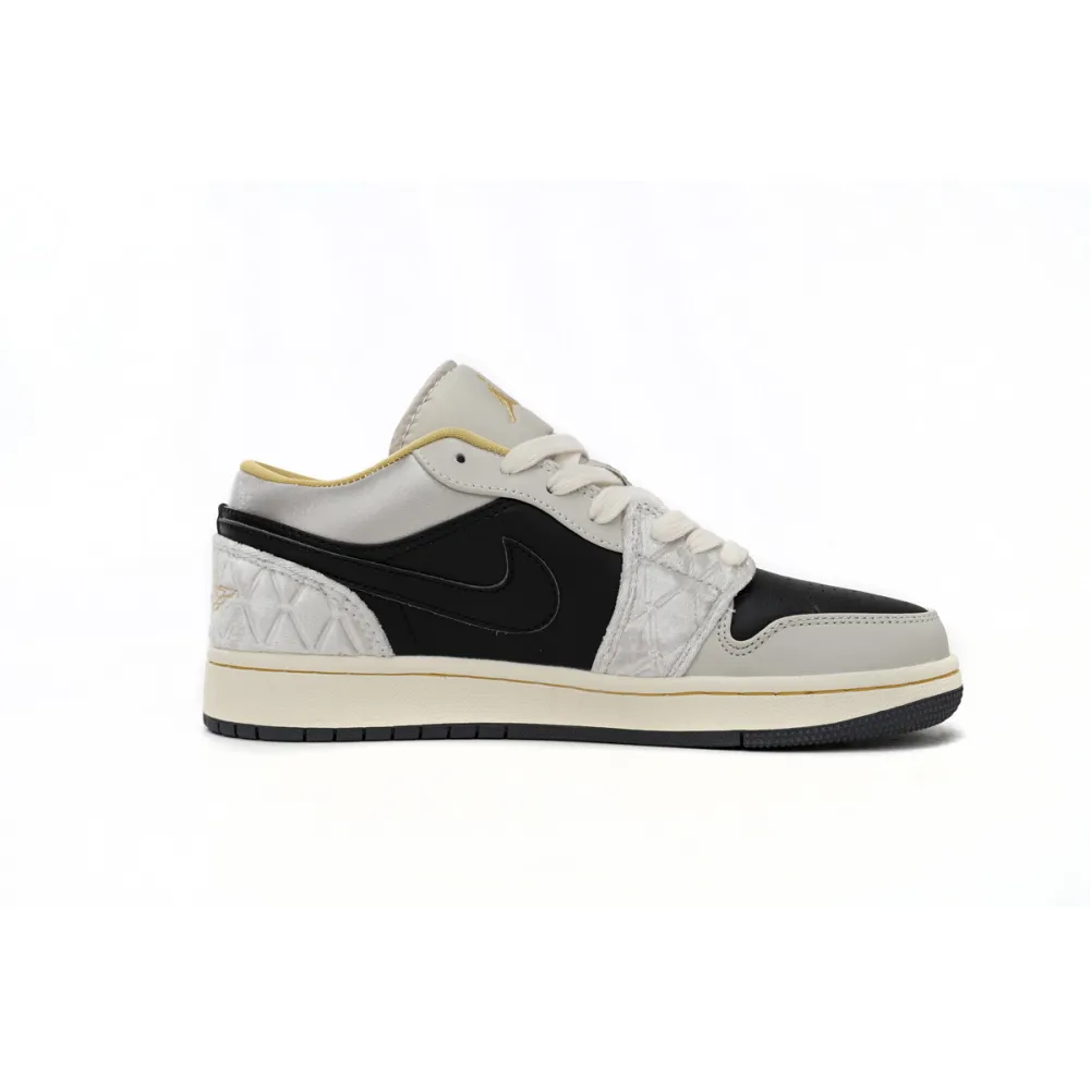 Jordan 1 Low Beaded Swoosh Replica, DV1762-001, Replica Shoes