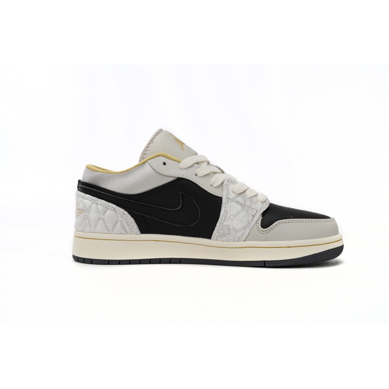 Jordan 1 Low Beaded Swoosh Replica, DV1762-001, Replica Shoes
