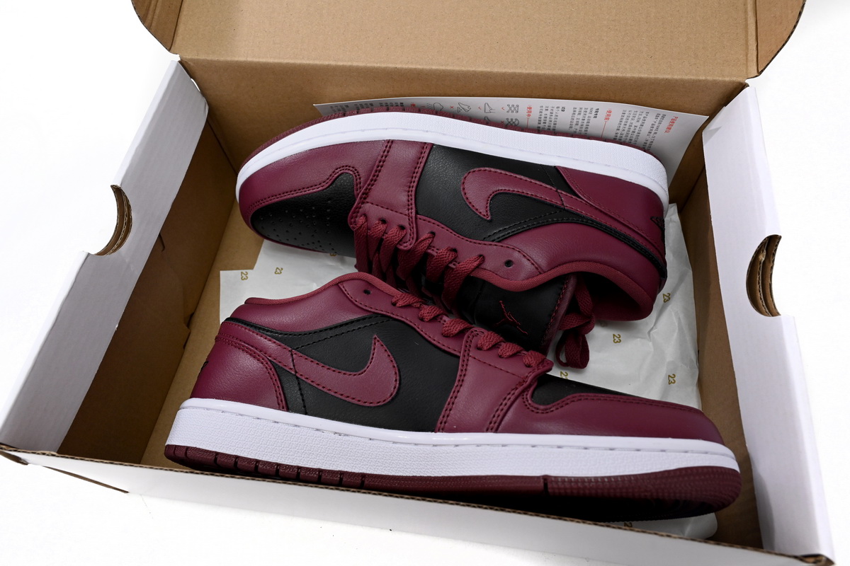 Jordan 1 Low Black Dark Beetroot Replica,  DC0774-006, Replica Shoes