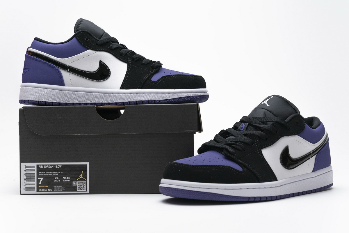 Jordan 1 Low Court Purple Replica, 553558-125, Replica Shoes