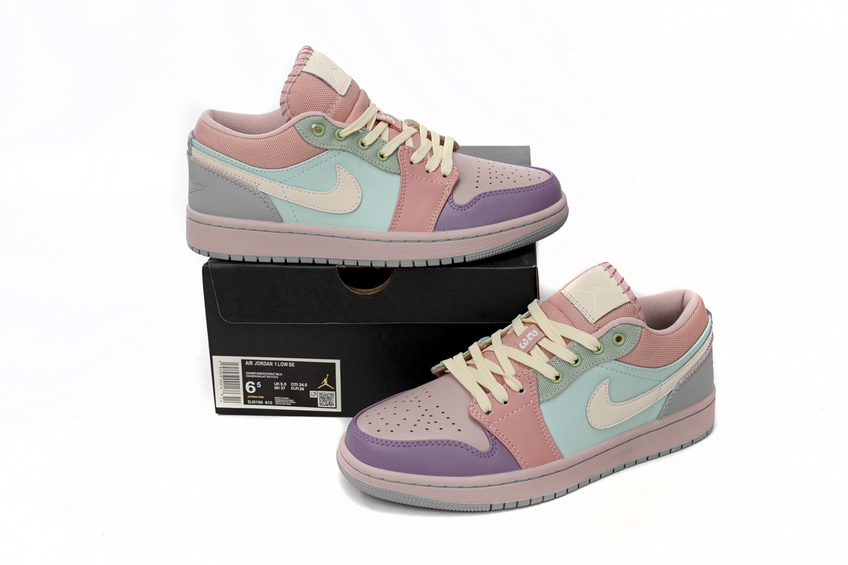 Jordan 1 Low Easter Pastel Replica, DJ5196-615, Replica Shoes