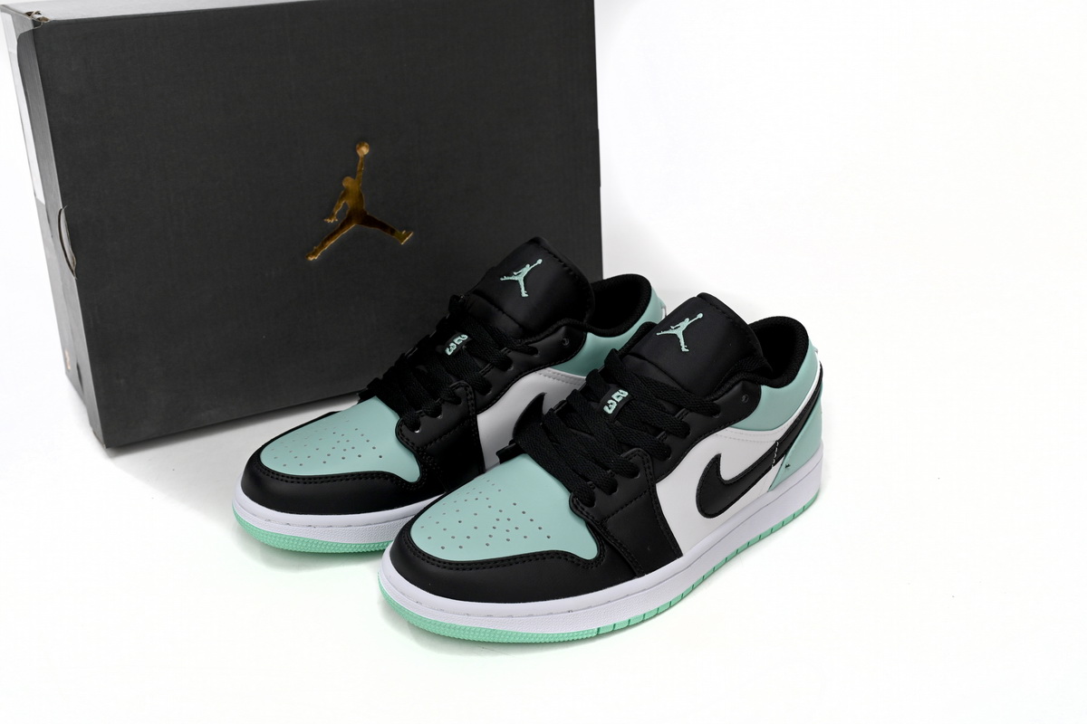 Jordan 1 Low Emerald Toe Replica, 553558-117, Replica Shoes