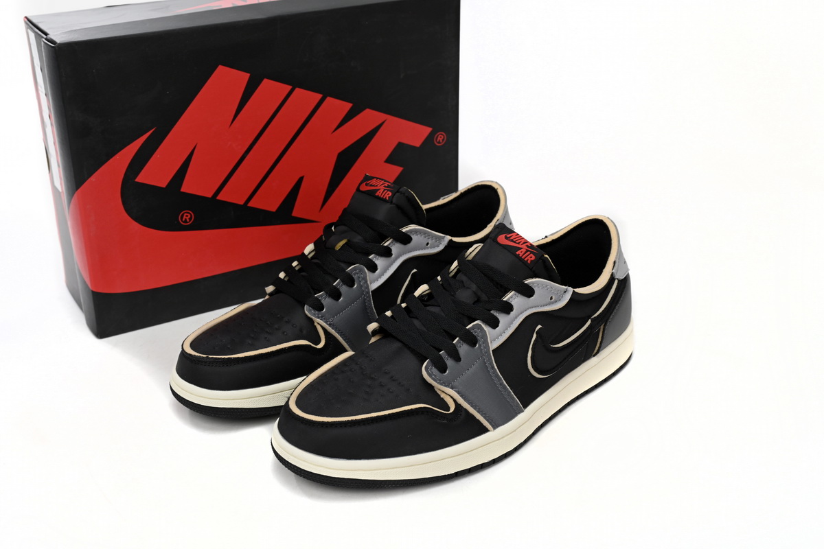 Jordan 1 Low OG EX Black Smoke Grey Replica, DV0982-006, Replica Shoes
