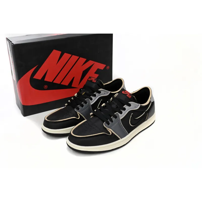 Jordan 1 Low OG EX Black Smoke Grey Replica, DV0982-006