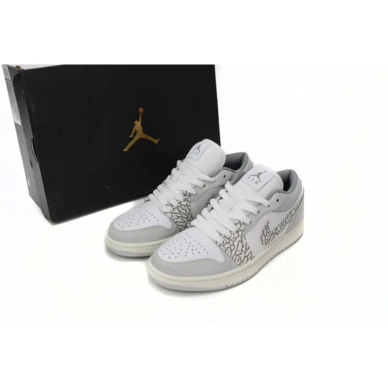 Jordan 1 Low PRM Smoke Grey Elephant Replica, DH4269-100