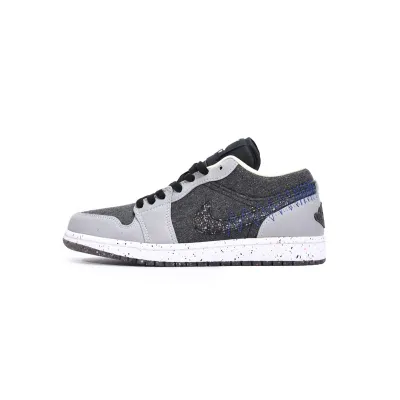 Jordan 1 Low SE Crater Black Grey Replica, DM4657-001 01