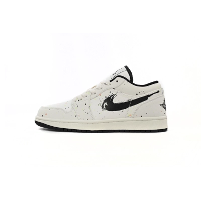 Jordan 1 Low SE Paint Splatter Replica, DH3295-100, Replica Shoes 01