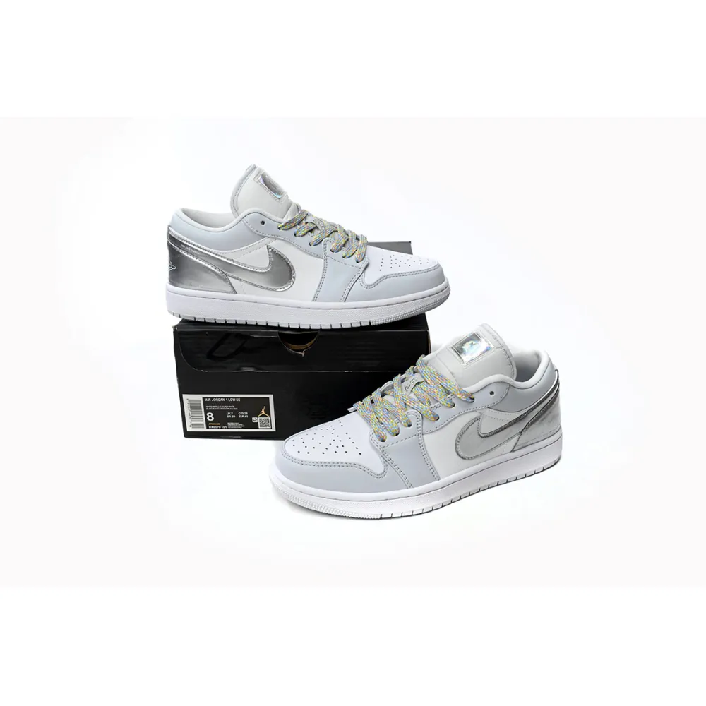 Jordan 1 Low SE Tear Away Silver Replica, DX6070-101