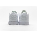 Jordan 1 Low Triple White Tumbled Leather Replica, 553558-130, Replica Shoes