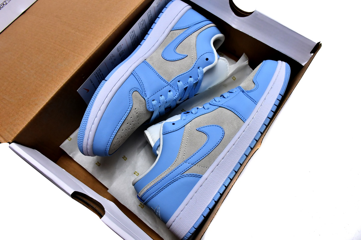 Jordan 1 Low University Blue Replica,  DC0774-050, Replica Shoes