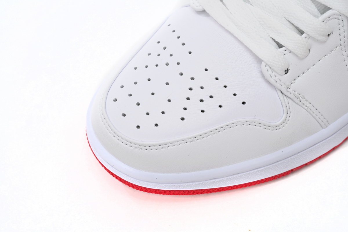 Jordan 1 Low White University Red Black Replica, 553558-118, Replica Shoes