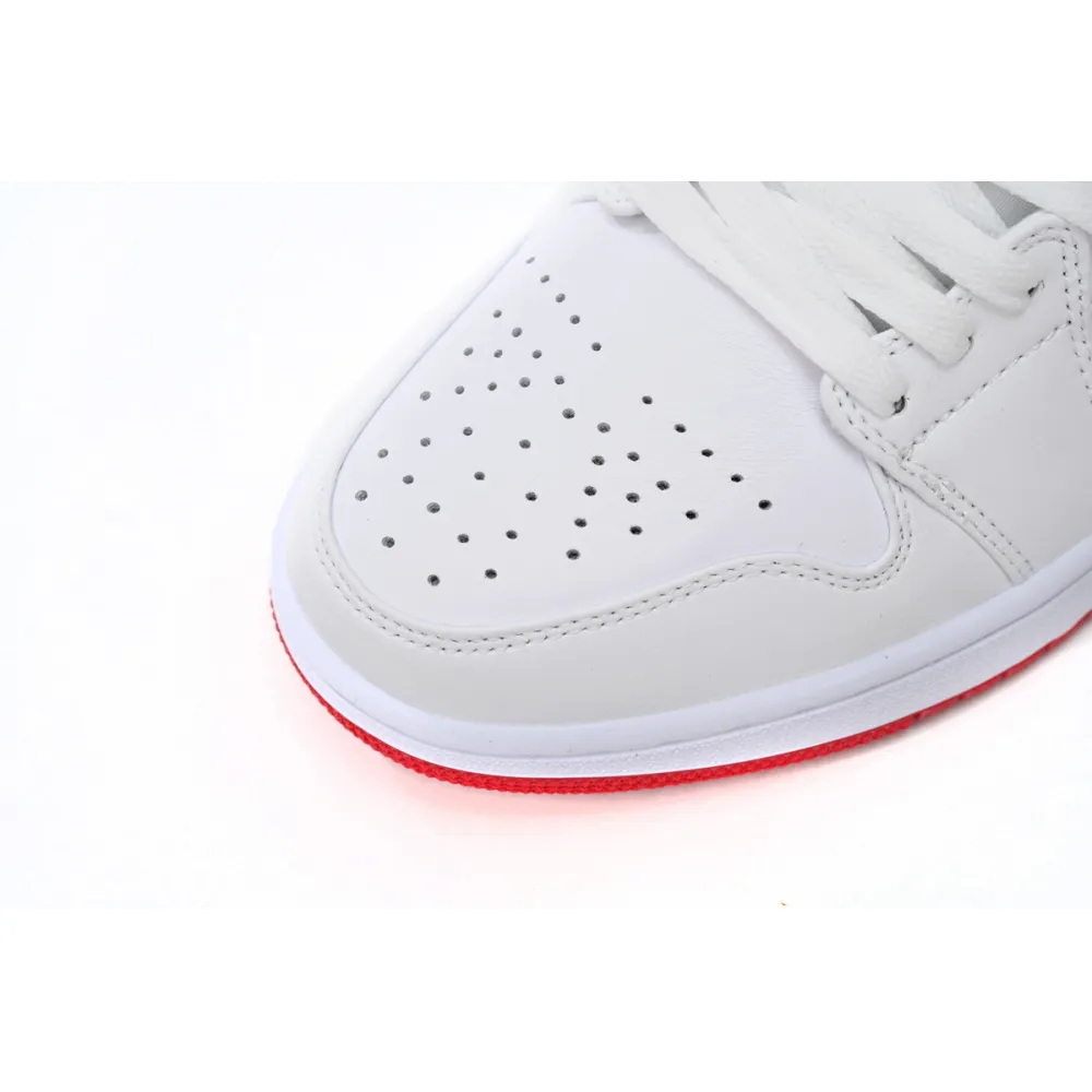 Jordan 1 Low White University Red Black Replica, 553558-118, Replica Shoes