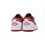 Jordan 1 Low White University Red Black Replica, 553558-118, Replica Shoes