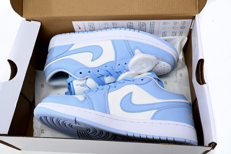 Jordan 1 Low White Ice Blue Replica, DC0774-141, Replica Shoes