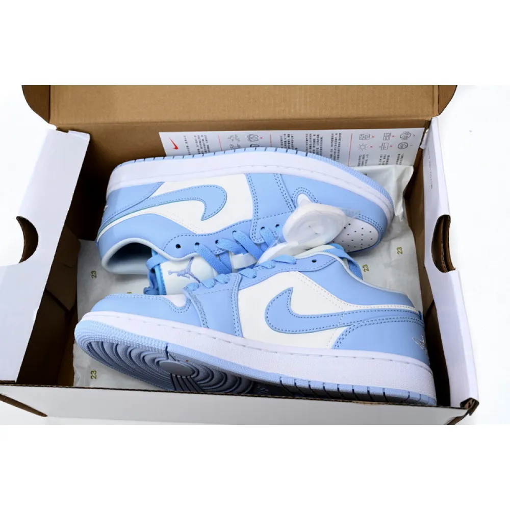 Jordan 1 Low White Ice Blue Replica, DC0774-141