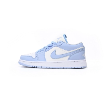 Jordan 1 Low White Ice Blue Replica, DC0774-141, Replica Shoes 01
